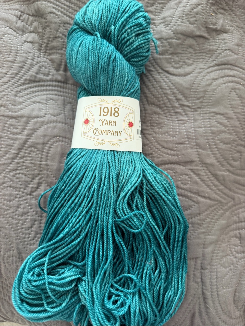 1918 yarn co luxury Teal Hand-Dyed Yarn